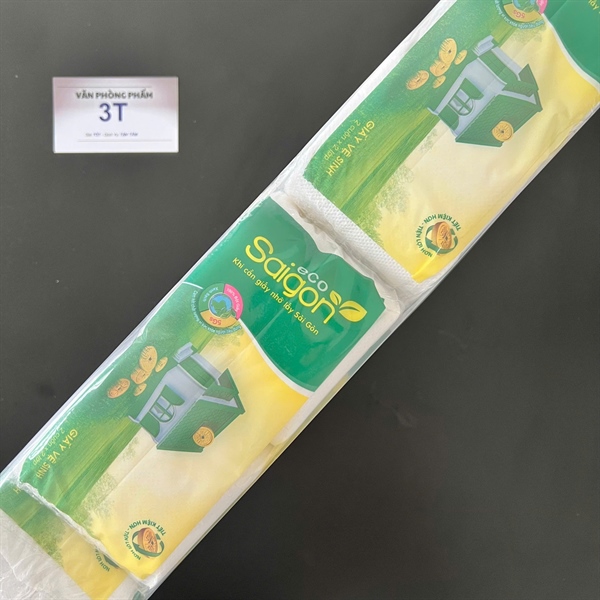 Giấy vệ sinh cuộn nhỏ Sài Gòn Eco (10 cuộn/lốc) - Lốc 2 Giấy vệ sinh cuộn nhỏ Sài Gòn Eco (10 cuộn/lốc) - Lốc - Ảnh 2