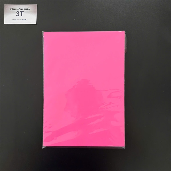 Giấy A4 (giấy mềm) PGrand màu HỒNG DẠ QUANG (100 tờ/ xấp) - Xấp