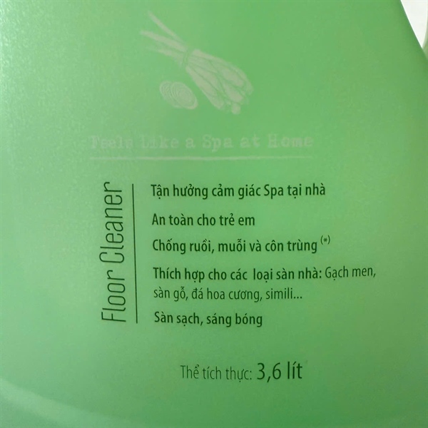 Nước lau sàn ON1 tinh dầu Sả 3.6 lít - Chai 5 Nước lau sàn ON1 tinh dầu Sả 3.6 lít - Chai - Ảnh 5
