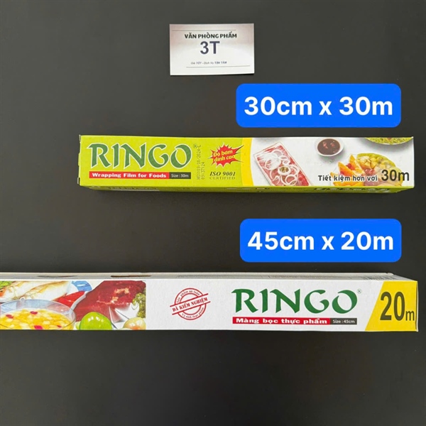 Màng bọc Laptop (thực phẩm) chính hãng Ringo 30cm x 30m, 45cm x 20m - Cuộn