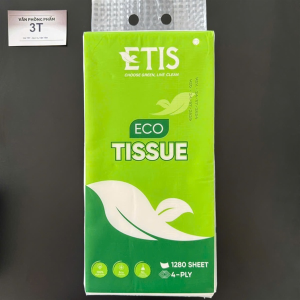 Khăn giấy rút cao cấp treo tường ETIS (mua 3 bịch tặng 1 móc treo) - Bịch