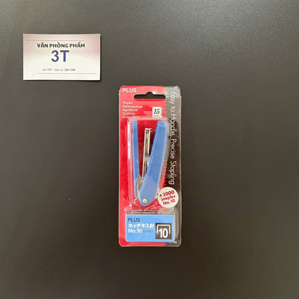 Bấm kim số 10 PLUS (màu ngẫu nhiên) tặng kèm 2 hộp kim bấm - Cái