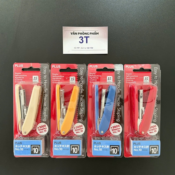 Bấm kim số 10 PLUS (màu ngẫu nhiên) tặng kèm 2 hộp kim bấm - Cái 3 Bấm kim số 10 PLUS (màu ngẫu nhiên) tặng kèm 2 hộp kim bấm - Cái - Ảnh 3