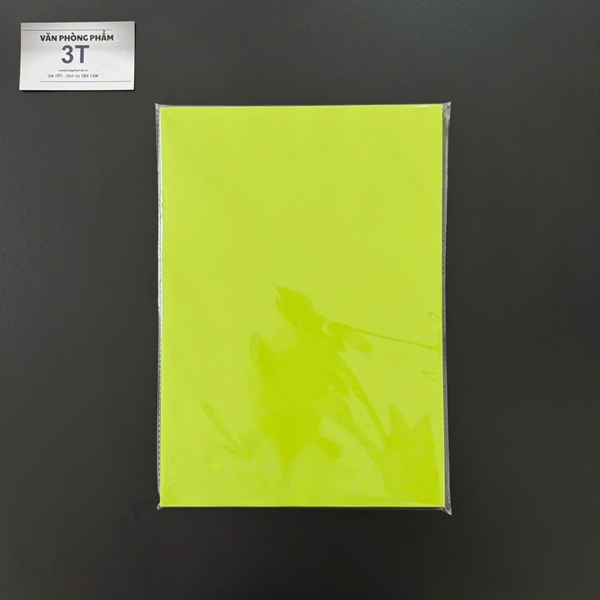 Giấy A4 (giấy mềm) PGrand màu XANH LÁ DẠ QUANG (100 tờ/ xấp) - Xấp 2 Giấy A4 (giấy mềm) PGrand màu XANH LÁ DẠ QUANG (100 tờ/ xấp) - Xấp - Ảnh 2