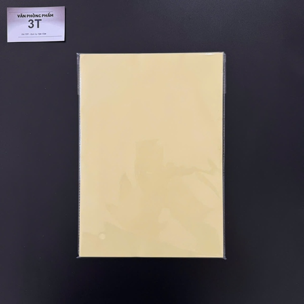 Giấy A4 (giấy mềm) màu VÀNG KEM (100 tờ/Xấp) - Xấp