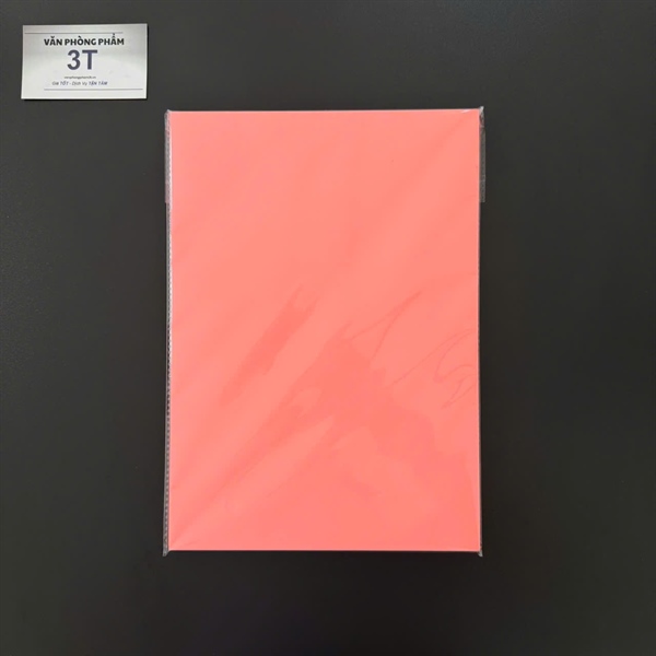 Giấy A4 (giấy mềm) PGrand màu HỒNG CAM DẠ QUANG (100 tờ/ xấp) - Xấp 2 Giấy A4 (giấy mềm) PGrand màu HỒNG CAM DẠ QUANG (100 tờ/ xấp) - Xấp - Ảnh 2