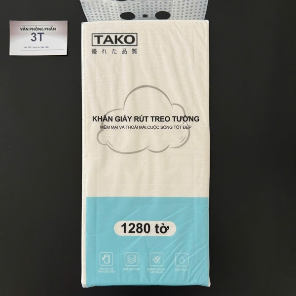 Khăn giấy rút đa năng treo tường (mua 2 bịch tặng 1 móc treo) - Bịch