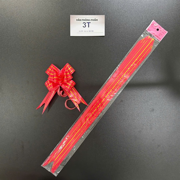 Nơ rút màu đỏ 3cm - Xấp 10 Nơ 2 Nơ rút màu đỏ 3cm - Xấp 10 Nơ - Ảnh 2