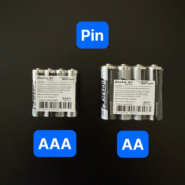 Pin tiểu AA/AAA Double A (Lốc 4 Cục) - Lốc