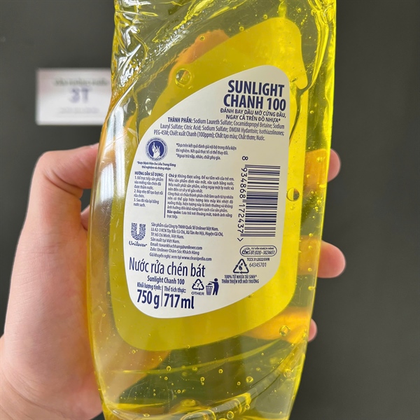 Nước rửa chén Sunlight chanh - Chai 4 Nước rửa chén Sunlight chanh - Chai - Ảnh 4