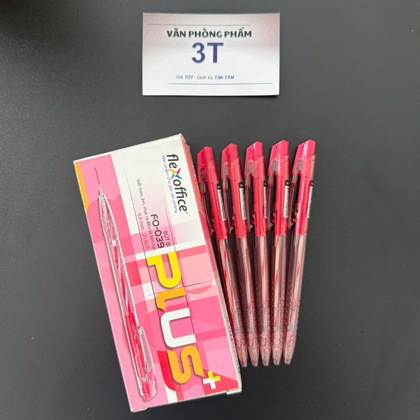 Bút bi FO-039 mực đỏ ngòi 0.5mm - Cây